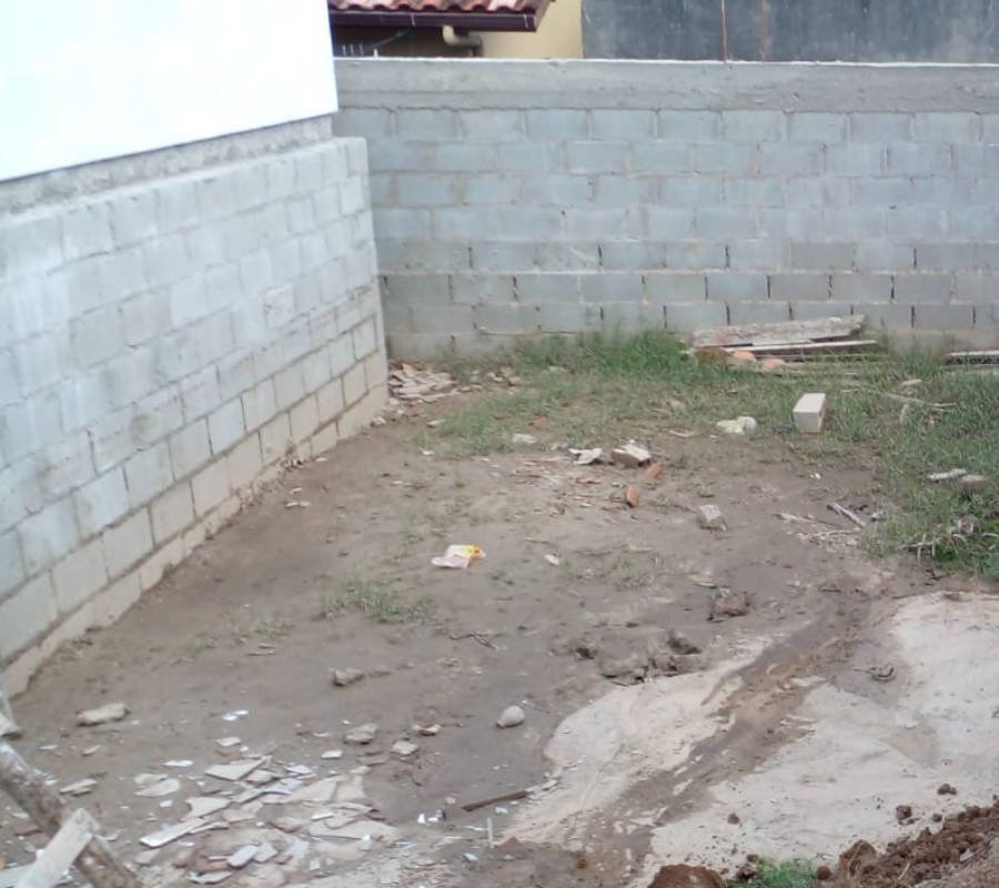 Área residencial em preparação